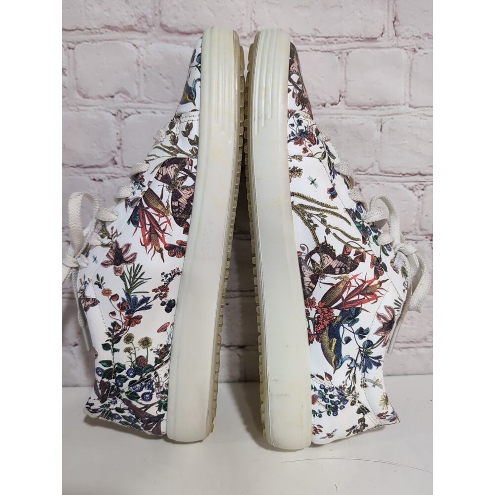 Ecco Kristjana Williams Floral White Leather Womens Sneakers 42 EU / 11-11.5 US - Picture 3 of 13